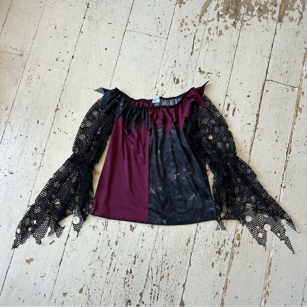 Spirit Wicked Jester Harlequin Halloween Costume Top Blouse